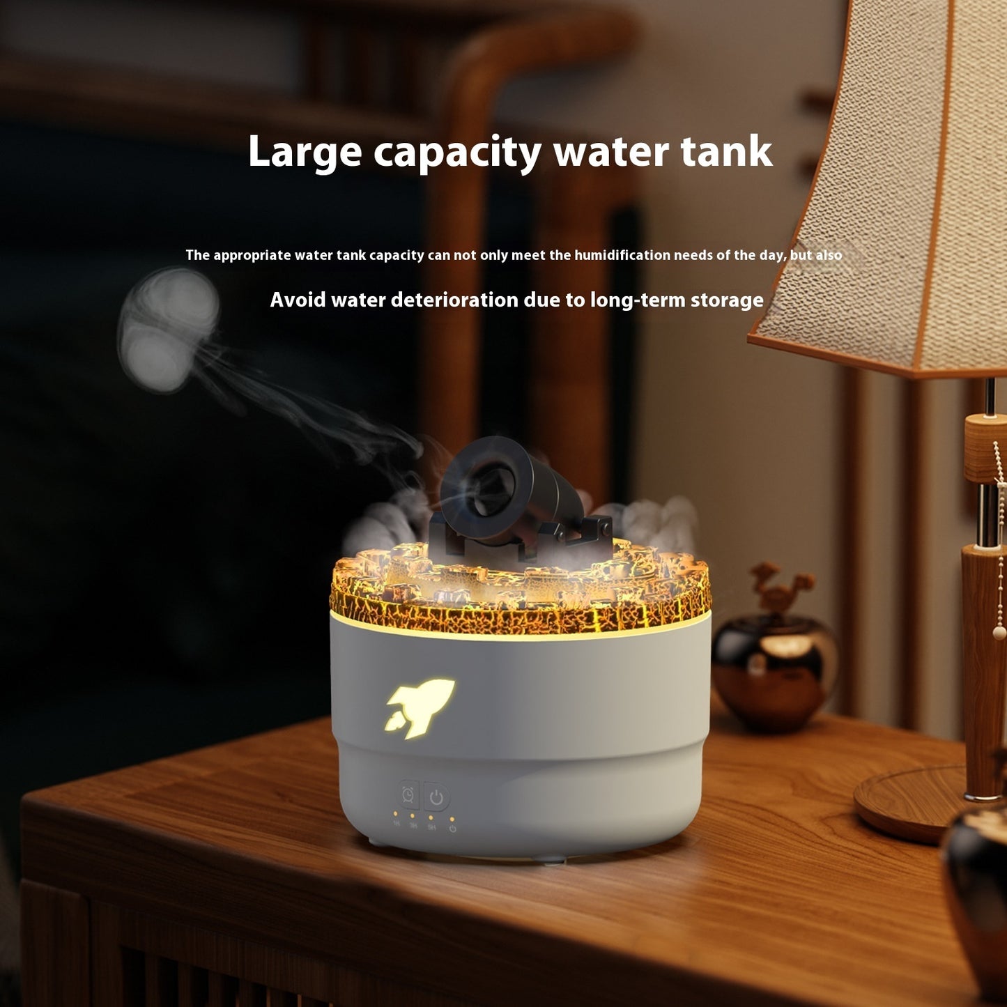 FlameGlow Aroma Diffuser  – Cozy Light + Big Mist Humidifier